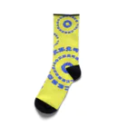 LalaHangeulの노란색(黄色) ~ハングルぐるぐるシリーズ~ Socks