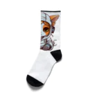 Vasetti_pressのパーカーを着ているネコちゃん Socks