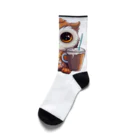 Vasetti_pressのフクロウとコーヒー Socks