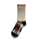 cat(゜))<<のパラシュートする猫 Socks