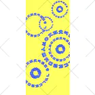LalaHangeulの노란색(黄色) ~ハングルぐるぐるシリーズ~ ソックス