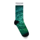 💖宇宙整体♪🌈♪こころからだチャンネル♪💖の母星回帰曼荼羅　moss green version Socks