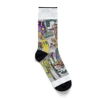 macrameseikoのガイコツフェスティバル Socks