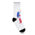 clareclaredoodleのRectangle head friend Socks