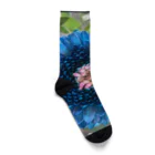 TWo Photo Studioのblue flower  Socks