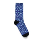 nordmint　(ノルドミント)の青色幾何学パターン靴下A Socks