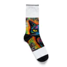 Hayate Kawakami オリジナルのサイバーパンク猫 Socks