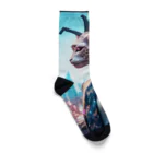 𝔔𝔘𝔒ℜℑ𝔄のCyberpunk giraffe Socks