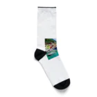 KSK SHOPの絵画のようなチンクエテッレの風景 Socks