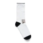 shiba9のバンクシー風　猫のらくがき Socks