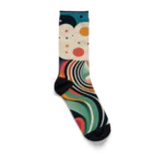 18ban's shopのカオスなポップアート Socks