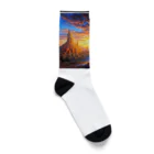 宇宙開発デザイン科の夕陽の中の城 Socks