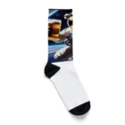 宇宙開発デザイン科の酒飲みアストロノーツ Socks