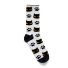 mkumakumaの黒猫と足跡白 Socks