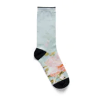 DGDGのピンクと白の花びら Socks