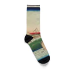 浮世絵屋の広重「冨二三十六景④　東都佃沖」歌川広重の浮世絵 Socks