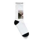 あかいはちの日本の寺に咲く桜 Socks