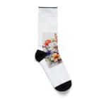 Lemon teaのたくさんの花々を Socks