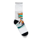 まるアニマル　のスノーボード　キツネ Socks