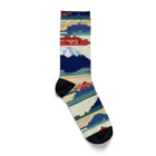 curtisの富士山ピクセルアート Socks