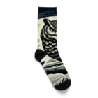 kotpopのOwl gazing from a branch Socks