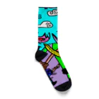 Ａ’ｚｗｏｒｋＳの宇宙人類皆兄弟 HORIZONTAL Socks