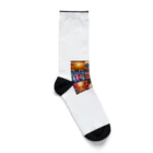 HAPPYTimeのカラフル背景 Socks