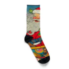 momonekokoの和風サンタクロース Socks