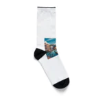 Pixel Art Goodsのヴェネチア（pixel art） Socks