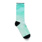 enocatの綺麗な水彩カラー　EMERALD GREEN Socks