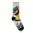 AQUAMETAVERSEのカラフルな雨の日  Hime  2530 Socks