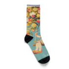 AQUAMETAVERSEの花ブランコに揺られ喜ぶ女の子　ラフルール　1859 Socks