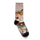 ganeshaの魔法の杖を持ったかわいいライオン Socks