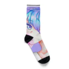 World_Teesのバブルガムを噛むアニメガール 日本の美学 アニメオタク Socks