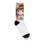 ピクセルパレットの可愛い女の子とお花10 Socks