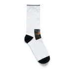 chachamaaruの夕陽が山々にそそぐ美しい光 Socks