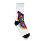 japanese-creatorの猫　デザインTシャツ　アート　グラフィック Socks