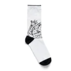 式日レコード - Shukijitsu Recordsのモノクロフロッグ Socks