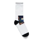 ドット絵グッズ販売の満月の夜 Socks