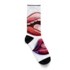 HENTEKO-SHOPの唇とハート Socks
