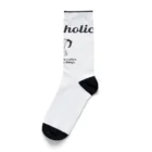 かえる商店のCOFFEEHOLIC black logo Socks