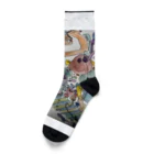 macrameseikoのガイコツフェスティバル Socks