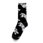 筆ペン画家 原良輔の着ぐるみくん大集合（黒） Socks