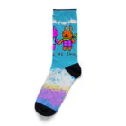 ON-THE-FUJIKOの海水浴にいく。【ウォンバット・猫・うさぎ～おでかけシリーズ 海水浴アウトドア～】 Socks