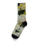 bitpiyoの黄色い薔薇の花 Socks