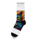 Hayate Kawakami オリジナルのサイバーパンク猫 Socks