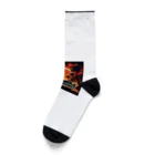 YW outfittersの夕日のアメリカンクラシックカー Socks