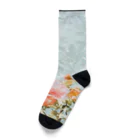 DGDGのピンクと白の花びら Socks