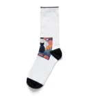 にゃんこワールドのにゃんこのお月見 Socks