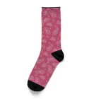 B-catの微生物パターン赤_アイテムいろいろ Socks